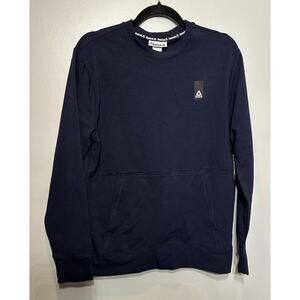 Reebok Mens Sweatshirt Long Sleeve Fundamental Crewneck Navy Blue Size Small NEW